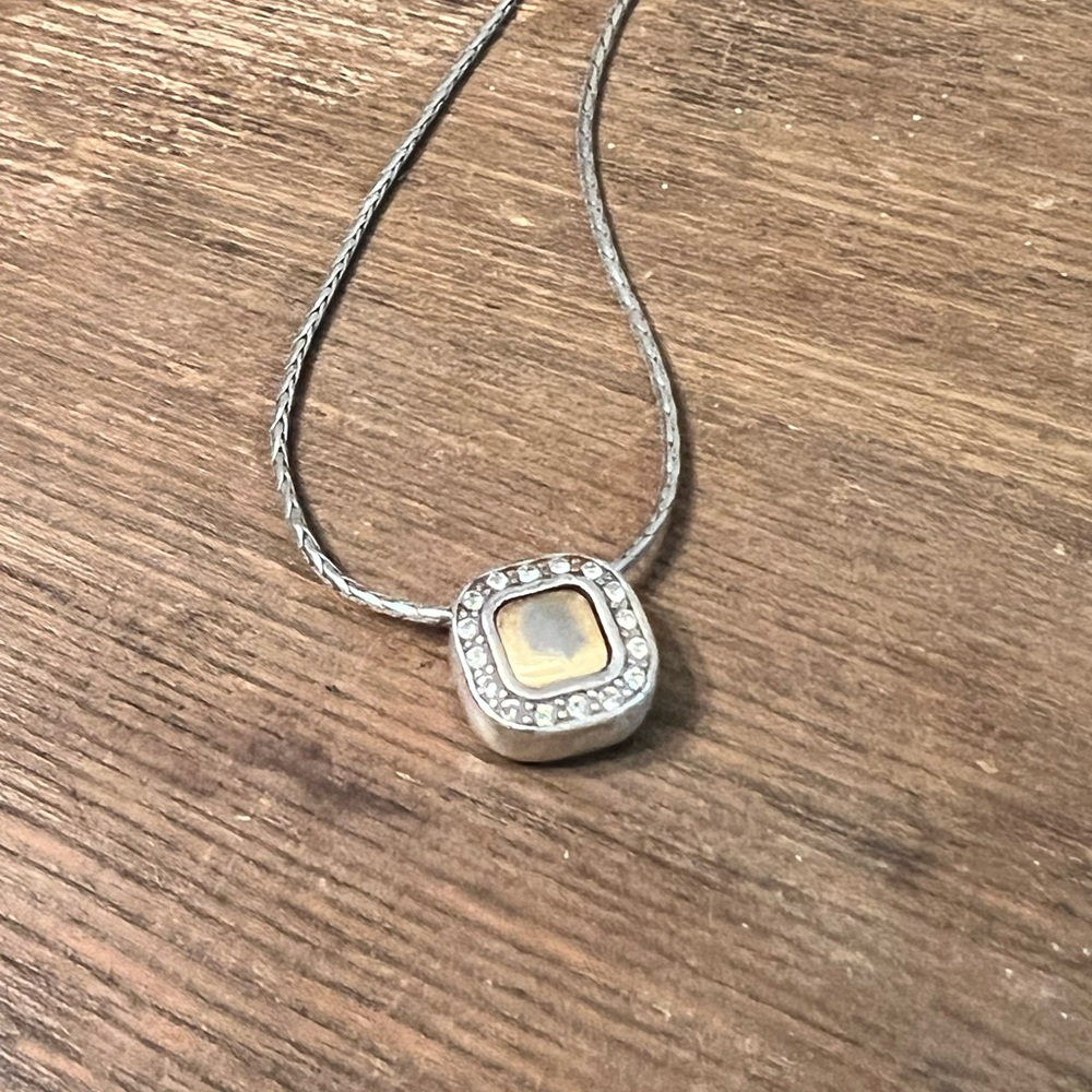 Brighton Shadow Play Reversible Petite Black Two-Tone Pendant Necklace - Picture 3 of 3